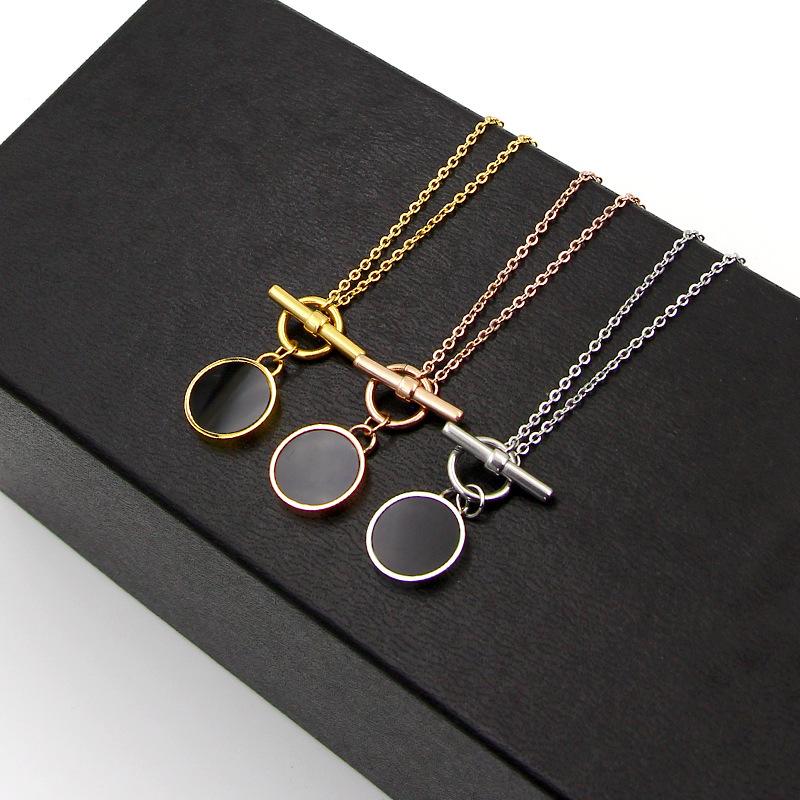 Pendant Necklaces Stainless Steel Black Rhinestone Necklace For Women Clavicle Chain Toggle Gold/Sliver/Rose Gold Color
Pendant Necklaces Stainless Steel Black Rhinestone Necklace For Women Clavicle Chain Toggle Gold/Sliver/Rose Gold Color