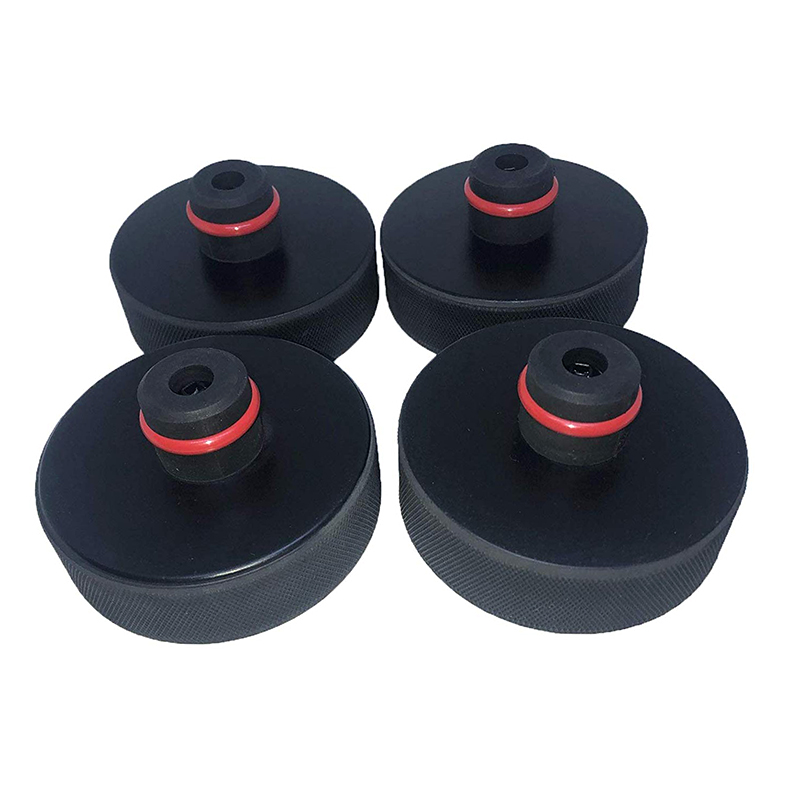 4pcs Car Black Rubber Jack Lift Point Pad Adapter For Tesla Model 3/S/X Tool Chassis Jack Kit Auto Styling Accessories