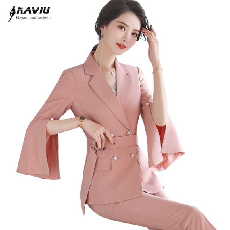 Pink Pants Suit Women Fashion Temperament Professional Formal Blazer and Trousers Office Ladies Interview Work Wear 210604, White coat and pant
Pink Pants Suit Women Fashion Temperament Professional Formal Blazer and Trousers Office Ladies Interview Work Wear 210604, White coat and pant