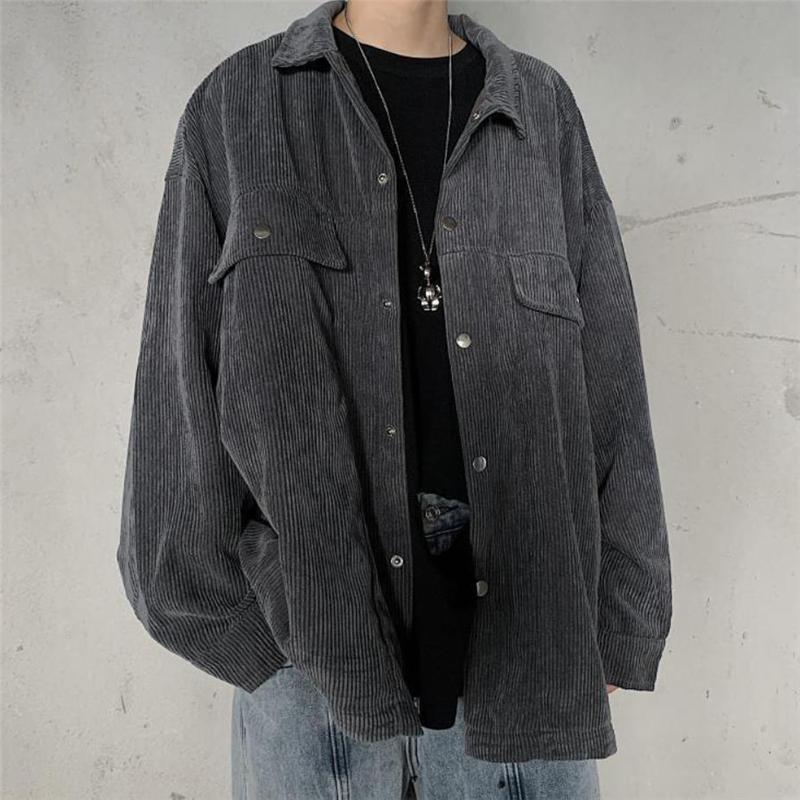 Men's Casual Shirts Fashion Turn-down Collar Single-breasted Cardigan Streetwear Solid Color Loose Corduroy Male, White;black
Men's Casual Shirts Fashion Turn-down Collar Single-breasted Cardigan Streetwear Solid Color Loose Corduroy Male, White;black