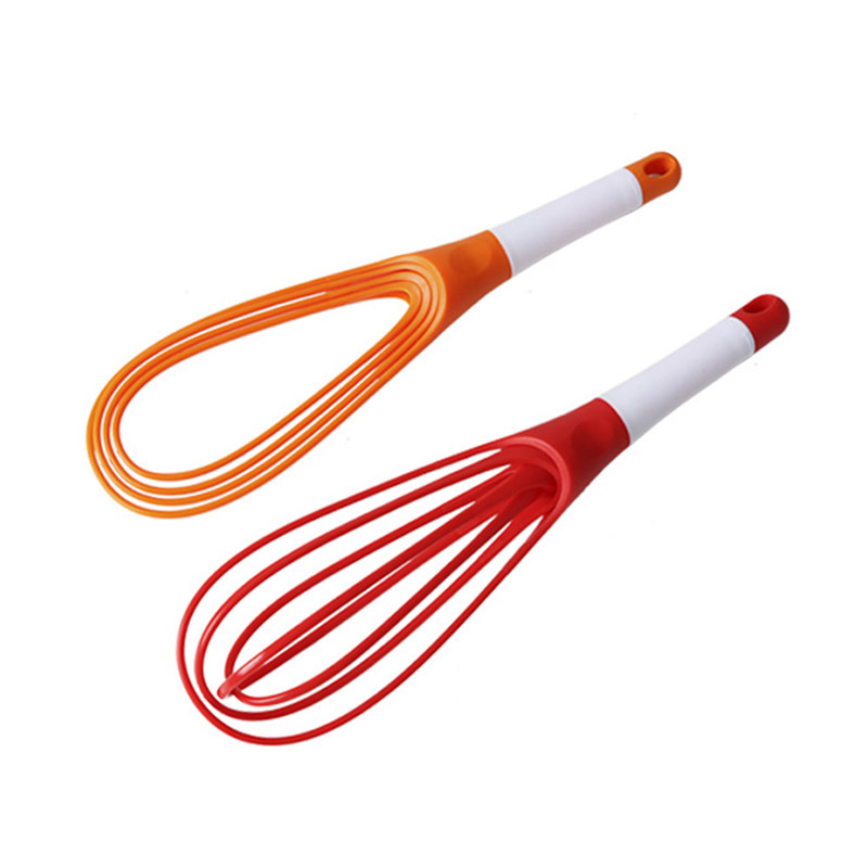 Folding Random Colors Egg Beaters Plastic 2-in-1 Hand Egg Mixer Cream Blender Manual Kitchen Gadgets