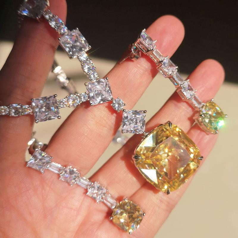 Bracelet, Earrings & Necklace Created Citrine Yellow Stone Gemstones Diamond Silver Gold Plated Wedding Jewelry Set For Women 2021, Black
Bracelet, Earrings & Necklace Created Citrine Yellow Stone Gemstones Diamond Silver Gold Plated Wedding Jewelry Set For Women 2021, Black