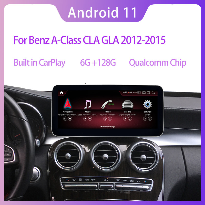 6G RAM 128 ROM 10.25" Qualcomm Android 11 Car Radio GPS Navigation Bluetooth WiFi Head Unit Screen for Benz A CLA GLA Class 2013-2018
6G RAM 128 ROM 10.25" Qualcomm Android 11 Car Radio GPS Navigation Bluetooth WiFi Head Unit Screen for Benz A CLA GLA Class 2013-2018