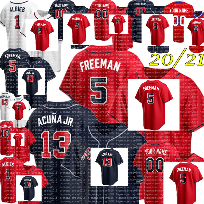 5 Freddie Freeman 13 Ronald Acuna Jr. Jersey Ozzie Albies Dansby Swanson Fred McGriff Chipper Jones John Smoltz Dale Murphy Josh Donaldson Baseball Custom, 20/21 men /flex base
5 Freddie Freeman 13 Ronald Acuna Jr. Jersey Ozzie Albies Dansby Swanson Fred McGriff Chipper Jones John Smoltz Dale Murphy Josh Donaldson Baseball Custom, 20/21 men /flex base