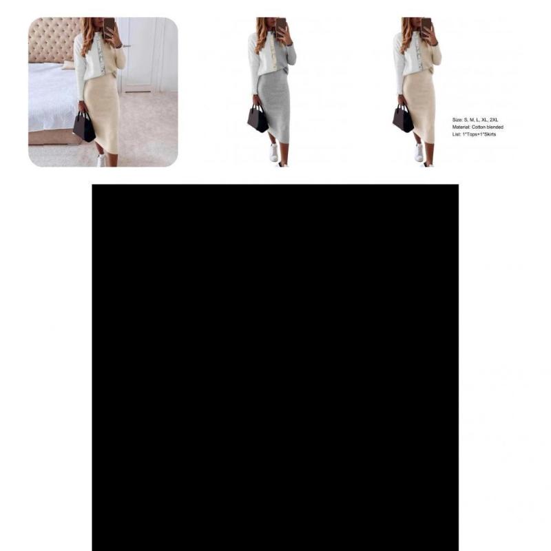 Two Piece Dress 1 Set Women Pullover Skirt Regular Sleeve Temperament Blouse For Travel, White
Two Piece Dress 1 Set Women Pullover Skirt Regular Sleeve Temperament Blouse For Travel, White