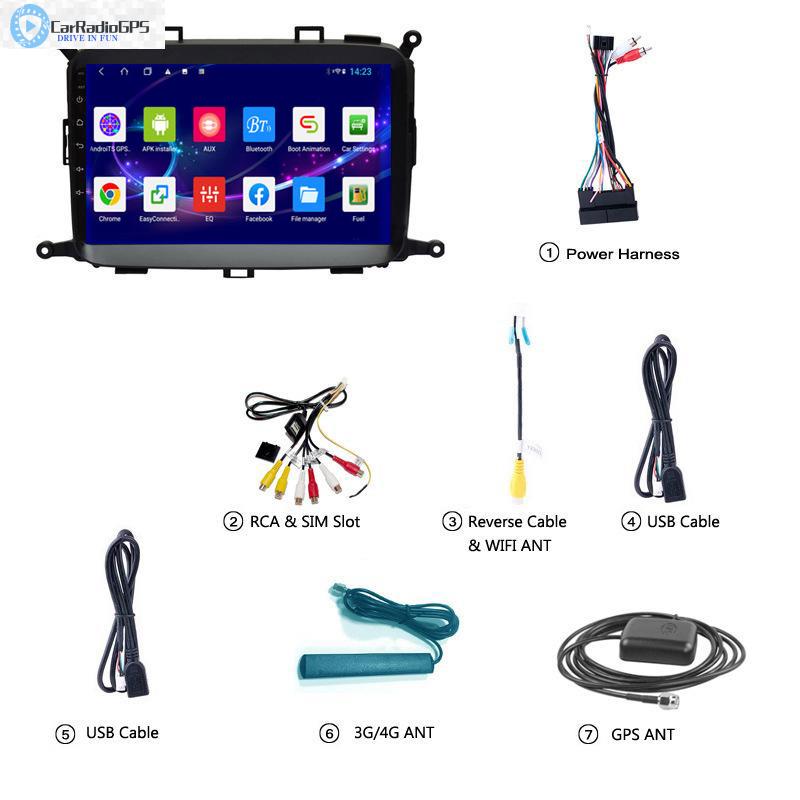 Car dvd Radio Player for KIA CARENS 2012 2013-2017 Touch Screen Stereo Video Audio GPS BT 4G IPS WiFi 10 INCH Android