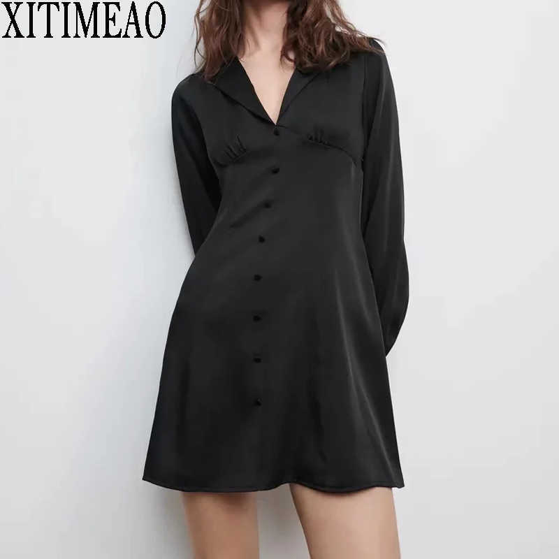 ZA Women Retro Elegant Dress Office Casual Black es Spring Autumn Slim A Line Mini XITIMEAO 210604
ZA Women Retro Elegant Dress Office Casual Black es Spring Autumn Slim A Line Mini XITIMEAO 210604