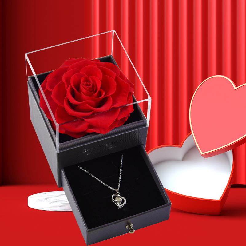 Jewelry Pouches, Bags Unfade Flower Rose Box With Surprise 100 Languages I Love You Necklace Strange Gift For Mother Girlfriend
Jewelry Pouches, Bags Unfade Flower Rose Box With Surprise 100 Languages I Love You Necklace Strange Gift For Mother Girlfriend