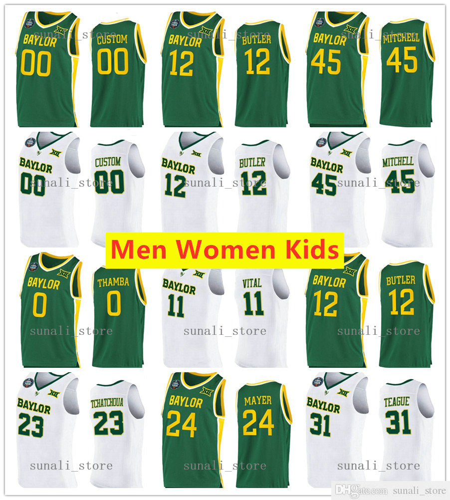 NCAA Baylor Bears College Basketball Jerseys 12 Jared Butler 45 Davion Mitchell 0 Flo Thamba 4 LJ Cryer 10 Adam Flagler 13 Jackson Moffatt 23 Jonathan Tchatchoua, Kids white
NCAA Baylor Bears College Basketball Jerseys 12 Jared Butler 45 Davion Mitchell 0 Flo Thamba 4 LJ Cryer 10 Adam Flagler 13 Jackson Moffatt 23 Jonathan Tchatchoua, Kids white
