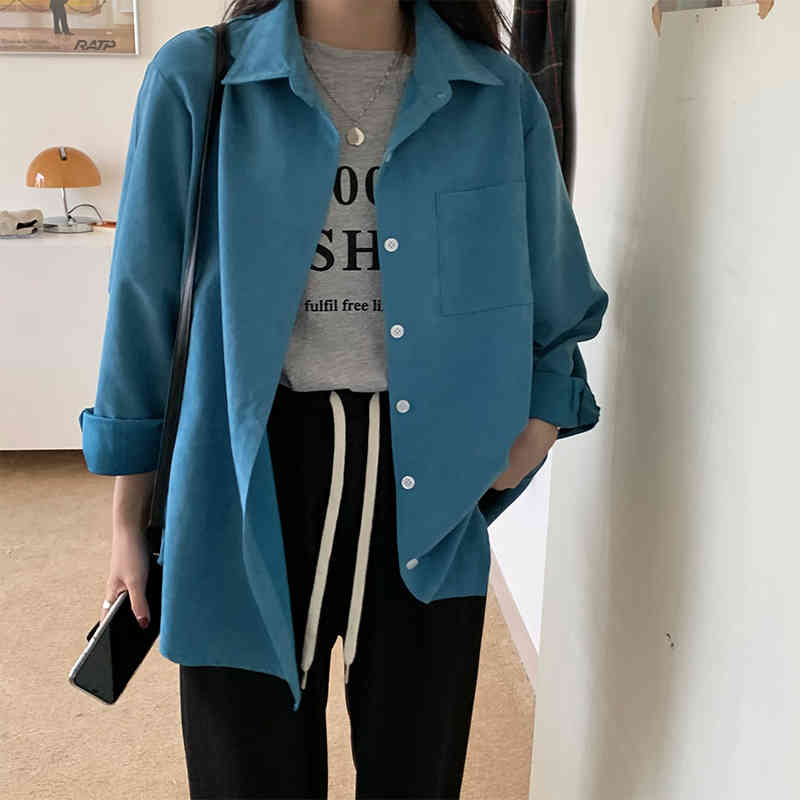 Kurze Sexy Streetwear Femme Chic Oversize Alle Spiel Büro Dame Solide OL Minimalistische Mode Shirts Koreanische Tops 210421