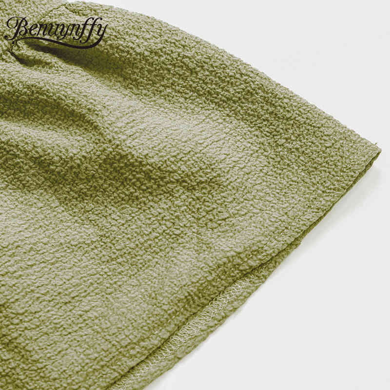 Turn-down Collar Loose Shirt Dresses for Women Summer Half Sleeve Single Breasted Solid Casual Shirred Mini Dress 210510