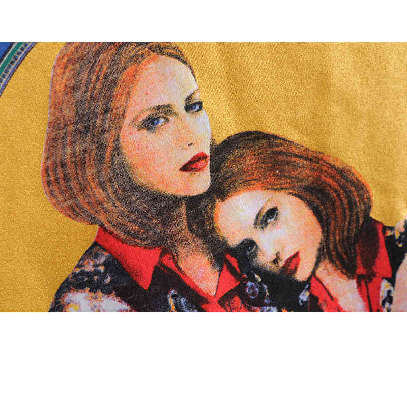 White loose short-sleeved t-shirt summer women's versatile tops Korean casual cartoon beauty pattern Female T-shirt 210507