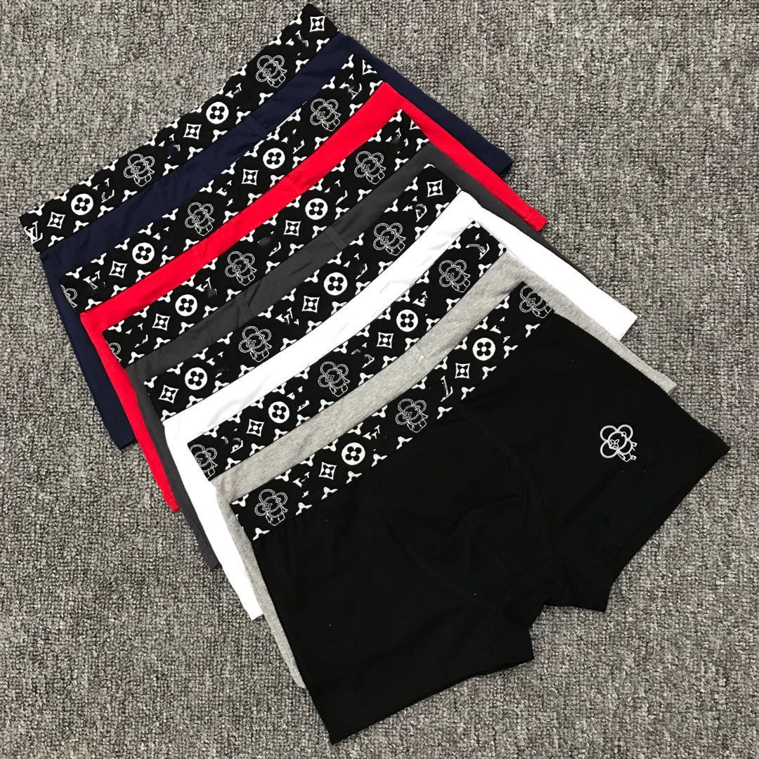 4PCS/Lot Designer Men's Underpants Boxer Cotton Letters Printing Male Vintage Sexy Breathable Underwear Shorts, Black;white
4PCS/Lot Designer Men's Underpants Boxer Cotton Letters Printing Male Vintage Sexy Breathable Underwear Shorts, Black;white