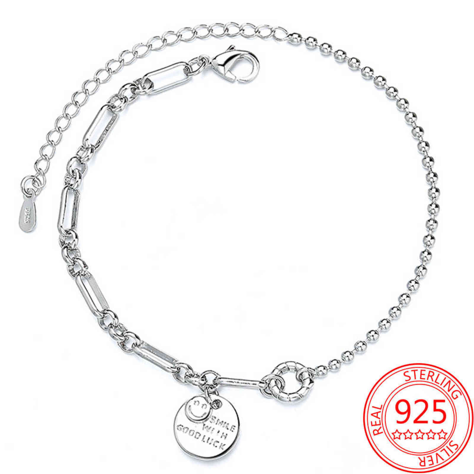 Simple 925 Sterling Silver Irregular Smiley Bracelet Personalized Fashion Jewelry As a Gift for Women
Simple 925 Sterling Silver Irregular Smiley Bracelet Personalized Fashion Jewelry As a Gift for Women