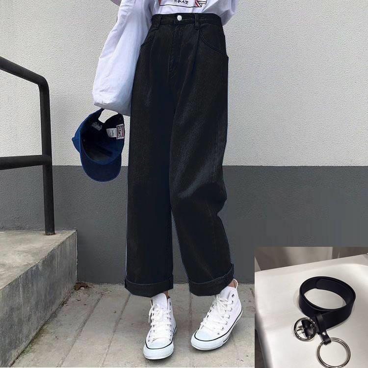 2021jeans femme pantalones 2021 korean loose high waist wide leg baggy jeans women pants black fashion casual harajuku woman pants, Blue
2021jeans femme pantalones 2021 korean loose high waist wide leg baggy jeans women pants black fashion casual harajuku woman pants, Blue
