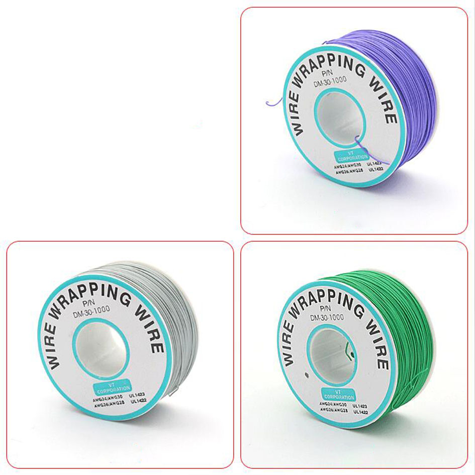 Colourful 250 Meter Circuit Board PCB Jump Line Copper Fly OK Wire Wrapping Wire Wholesale