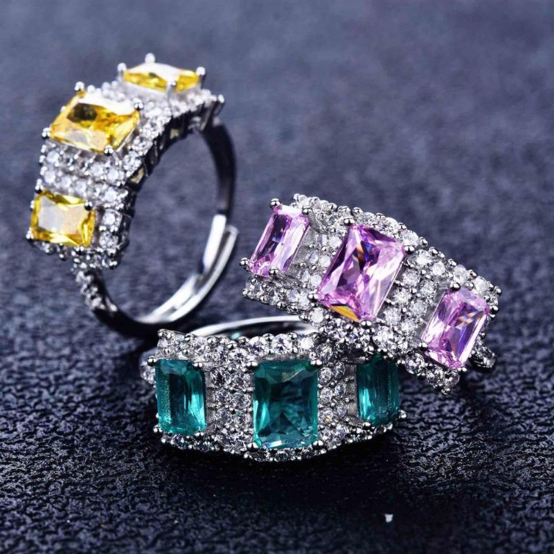 Cluster Rings Luxury Paraiba Ring Full Of Diamond Pink Crystal Emerald Canary Yellow Opening Adjustable, Golden;silver
Cluster Rings Luxury Paraiba Ring Full Of Diamond Pink Crystal Emerald Canary Yellow Opening Adjustable, Golden;silver