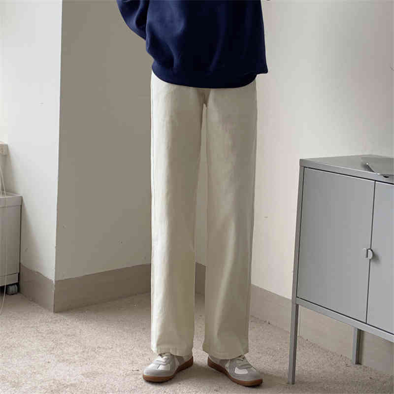 Straight Apricot High Waist Plus Size Chic Pants Casual Women Bottom OL Solid Loose Thicken Trousers Femme 210421