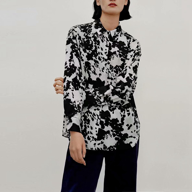 Casual Animal Stripes Long Sleeve Blouse Spring Women Turn Down Collar Loose Plus Size Street Tops Office Lady NX2132 210525, Black
Casual Animal Stripes Long Sleeve Blouse Spring Women Turn Down Collar Loose Plus Size Street Tops Office Lady NX2132 210525, Black