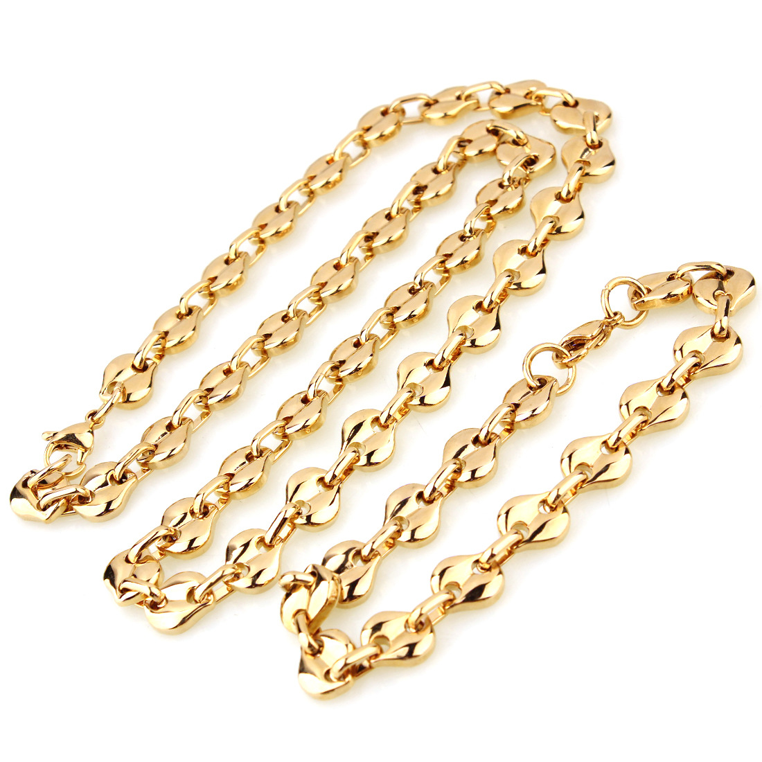 Gold Plating Necklace&Bracelet Set Fashion Hip Hop Chains Curb Cuban Long Necklace DIY Chain Charm Punk Style Men Women Jewelry
Gold Plating Necklace&Bracelet Set Fashion Hip Hop Chains Curb Cuban Long Necklace DIY Chain Charm Punk Style Men Women Jewelry