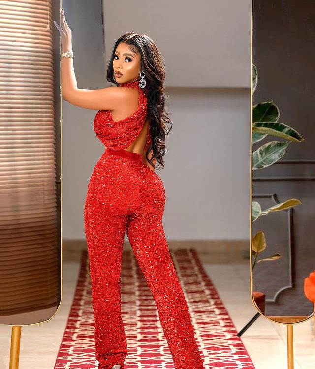 Plus Size Arabic Aso Ebi Red Sequined Jumpsuits Prom Dresses High Neck Backless Evening Formal Party Second Reception Bridesmaid Gowns Dress ZJ2032