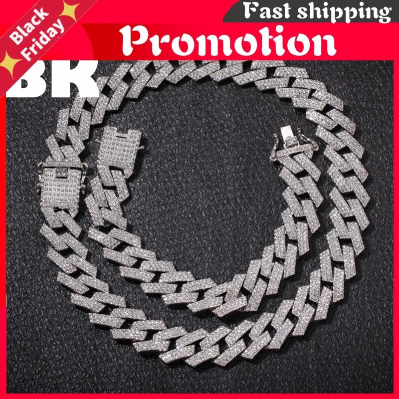 Chains Color 20mm Cuban Link Necklace Fashion Hiphop Jewelry 3 Row Rhinestones Iced Out Necklaces For Men, Silver
Chains Color 20mm Cuban Link Necklace Fashion Hiphop Jewelry 3 Row Rhinestones Iced Out Necklaces For Men, Silver