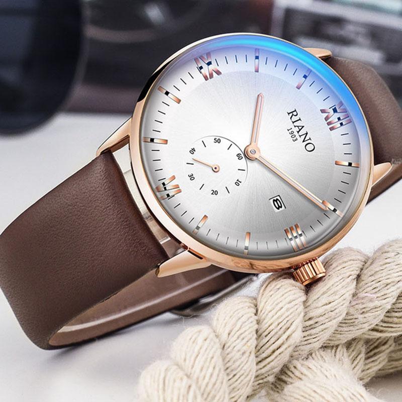 Wristwatches Top Brand Men Watch Fashion Sports Quartz Watches Mens Brown Leather Waterproof Chronograph Clock Business Relogio Masculino, Black silver
Wristwatches Top Brand Men Watch Fashion Sports Quartz Watches Mens Brown Leather Waterproof Chronograph Clock Business Relogio Masculino, Black silver