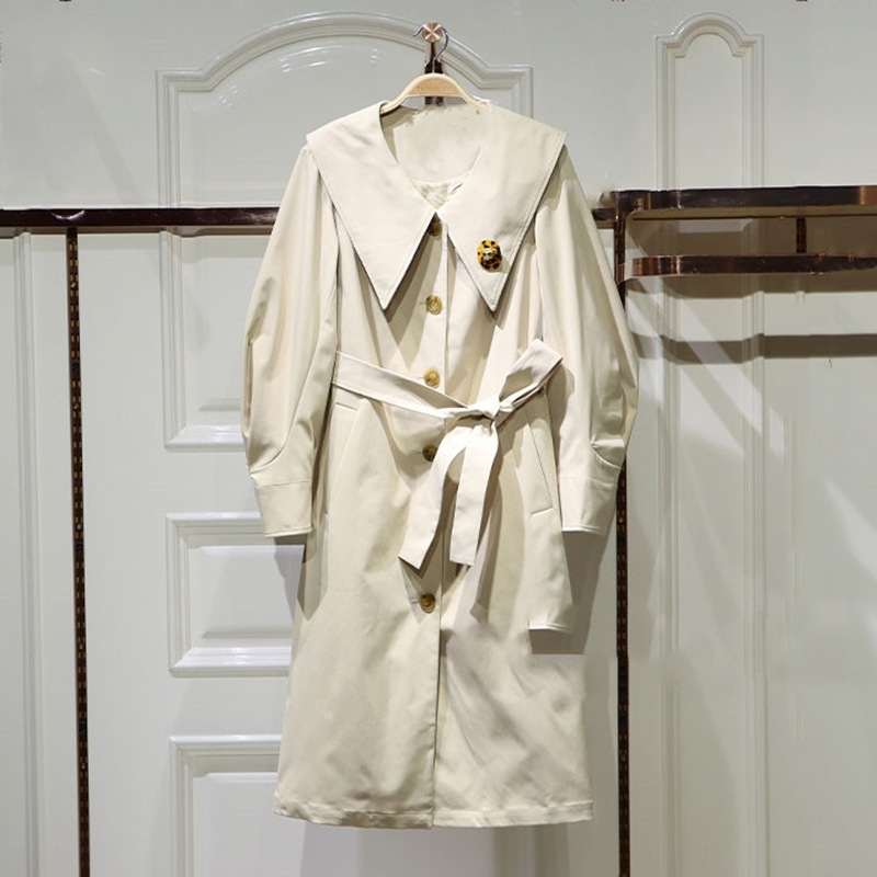 Yfl2021 autumn new women's elegant large lapel windbreaker casual loose waist jacket a1beb3697, Khaki
Yfl2021 autumn new women's elegant large lapel windbreaker casual loose waist jacket a1beb3697, Khaki