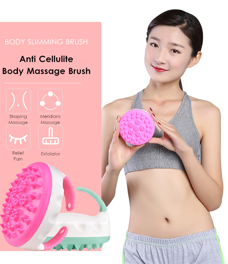 Body Massager Silicone Massage Beauty Brush Gua Sha Tool Health Care Handle Meridan Brushes Men Women Cellulite Slimming Pain Relief Cepillo De Bellez