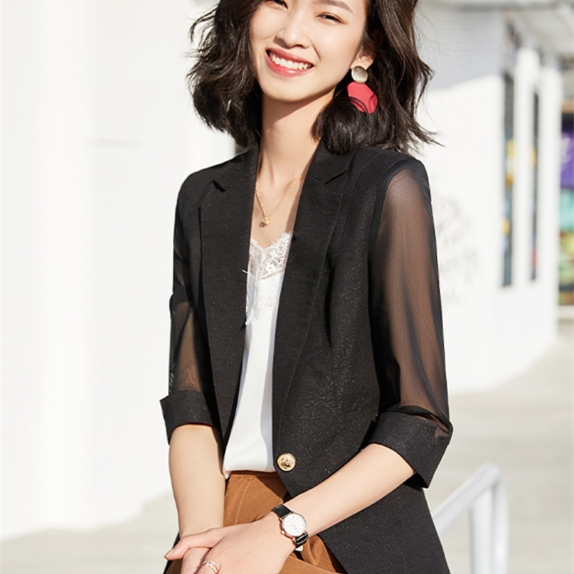 Summer Fashion Business Interview Suits Women Work Office Ladies Half Sleeve Casual Blazer And Coat 211019, Yellow
Summer Fashion Business Interview Suits Women Work Office Ladies Half Sleeve Casual Blazer And Coat 211019, Yellow