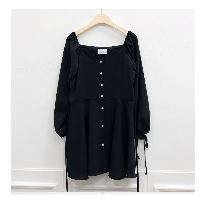 Autumn Long Sleeve Sweet Word collar Dress A Line es Women Fashion Japanese Style Party Mini Button Vintage 9819 210518