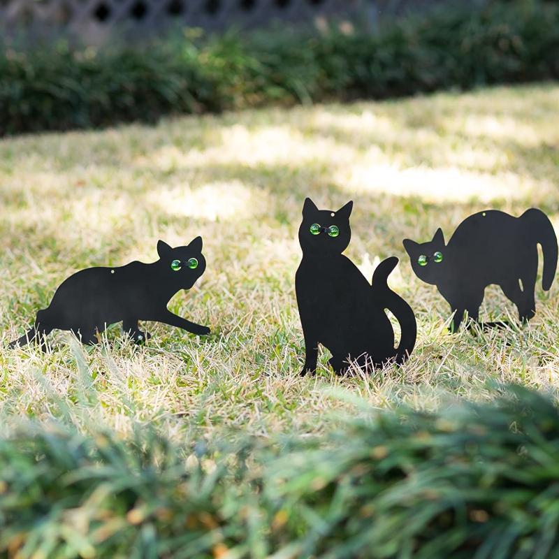 3Pcs Black Metal Cats Outdoor Statues Cat With Reflective Eyes Garden Birds Mouse Control Scare Away Decorations
3Pcs Black Metal Cats Outdoor Statues Cat With Reflective Eyes Garden Birds Mouse Control Scare Away Decorations