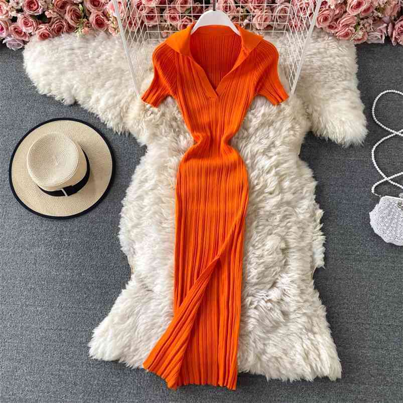 Sexy V-neck Short-sleeved Knit Bodycon Dres Casual Summer Slim Elastic High Split Mid-calf Ribbed Long Vestido 210701, White
Sexy V-neck Short-sleeved Knit Bodycon Dres Casual Summer Slim Elastic High Split Mid-calf Ribbed Long Vestido 210701, White