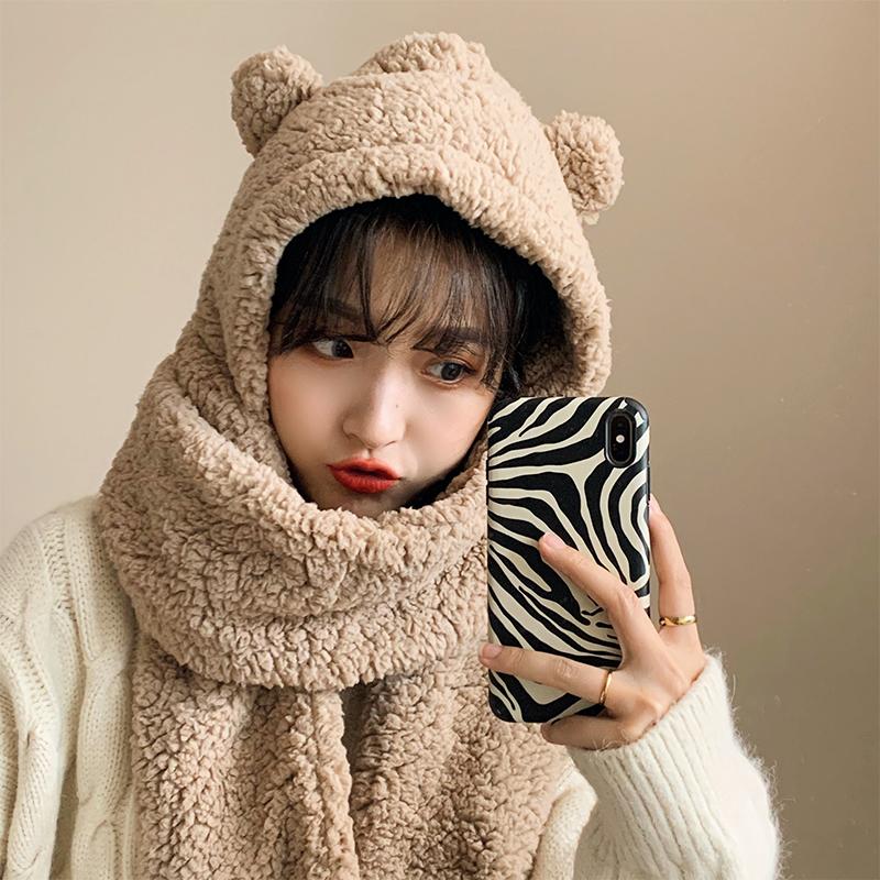 Scarves Autumn/Winter Girls Trend Versatile Sweet Lovely Soft Windproof Warm Casual Decoration Dome Plush Bear Ear Hat Scarf Combination
Scarves Autumn/Winter Girls Trend Versatile Sweet Lovely Soft Windproof Warm Casual Decoration Dome Plush Bear Ear Hat Scarf Combination