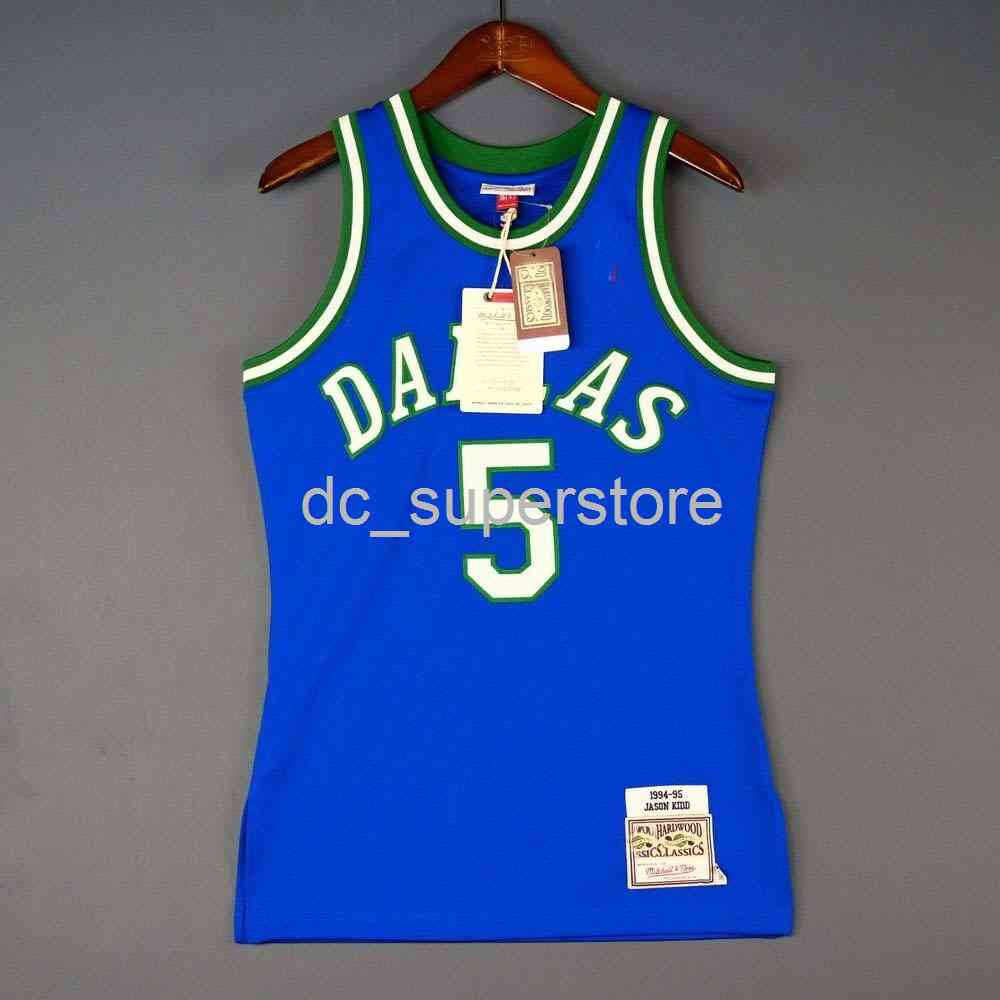 100% Stitched Jason Kidd Mitchell & Ness Jersey Men XS-5XL 6XL shirt basketball jerseys Retro NCAA, Blue