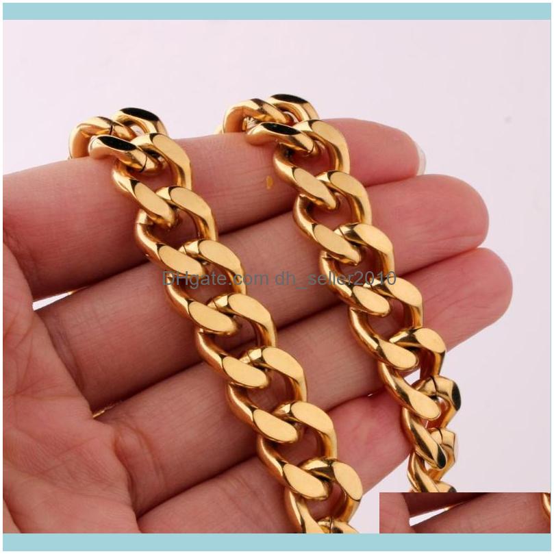 Necklaces & Pendants Jewelrydesign 15Mm Gold Tone Stainless Steel Womens Mens Unisexs Cuban Link Chain Necklace Or Bracelet Fashion Buckle 7
Necklaces & Pendants Jewelrydesign 15Mm Gold Tone Stainless Steel Womens Mens Unisexs Cuban Link Chain Necklace Or Bracelet Fashion Buckle 7