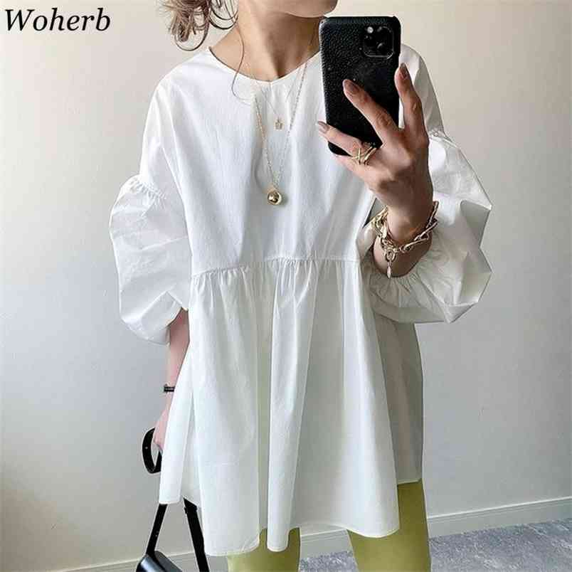 Solid Chiffon Shirts for Women Casual Vintage Lantern Sleeve Female White Blouse Loose Pleated All Match Blusas 210519
Solid Chiffon Shirts for Women Casual Vintage Lantern Sleeve Female White Blouse Loose Pleated All Match Blusas 210519