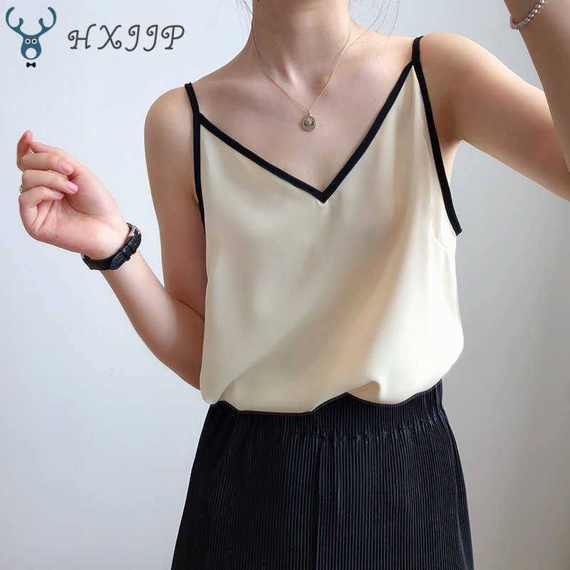 HXJJP Satin Chiffon Camisole Female Summer Wear V-neck Interior Tie Bottoming Tanks Silk Sleeveless Top 210607, Apricot
HXJJP Satin Chiffon Camisole Female Summer Wear V-neck Interior Tie Bottoming Tanks Silk Sleeveless Top 210607, Apricot