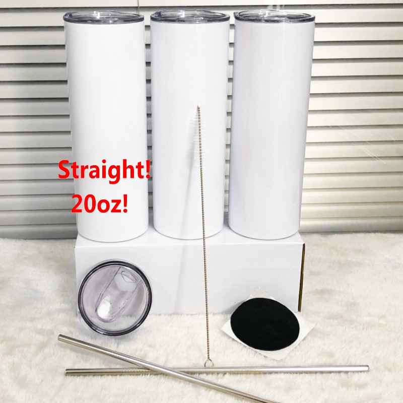 DHL 20oz Sublimation Blanks Straight Tumbler Stainless steel blank white cup with lid straw Cylinder water bottle coffee
DHL 20oz Sublimation Blanks Straight Tumbler Stainless steel blank white cup with lid straw Cylinder water bottle coffee