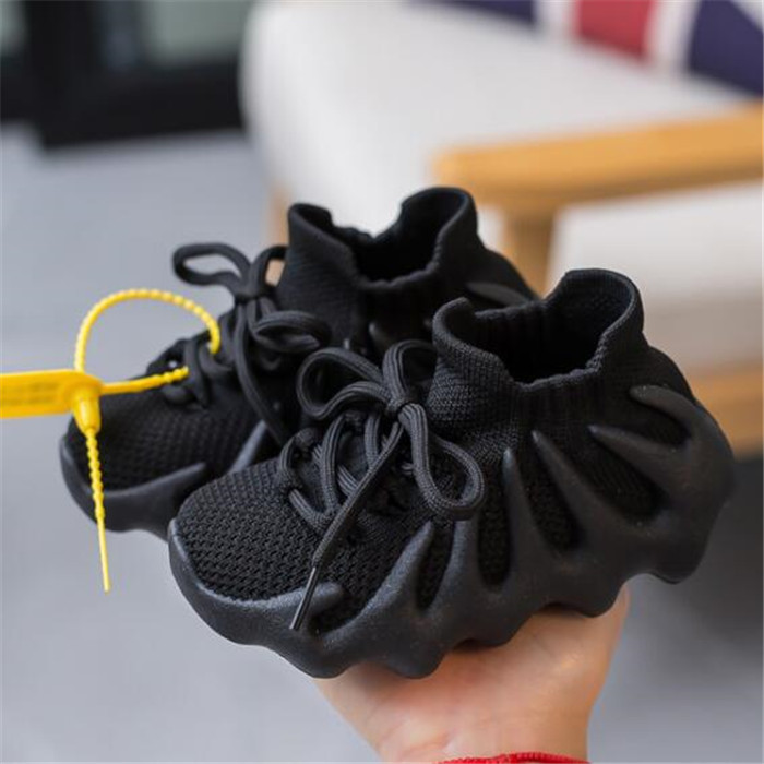 

New Style Kids Athletic Outdoor Shoes Toddlers Baby Soft Comfort Casual Lace Breathable Sneakers Children Boys Girls Running Sports Shoes Size 21-35, Black