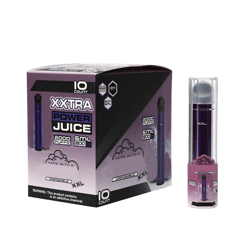 2000 Puffs 800mAh Bang XXL Disposable Vape Pen Electronic Cigarette E Vapor Pod XXtra Puff Bar Plus Vaporizer
2000 Puffs 800mAh Bang XXL Disposable Vape Pen Electronic Cigarette E Vapor Pod XXtra Puff Bar Plus Vaporizer