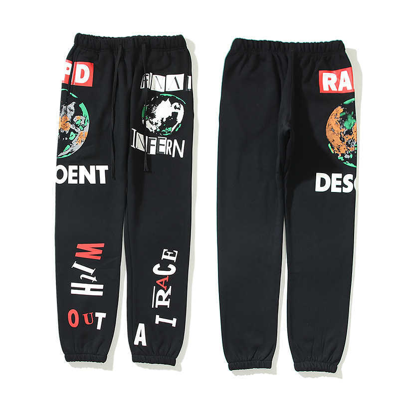 2021 American high street Saint Michael limited alphabet earth printed casual Plush sports pants trend, Black
2021 American high street Saint Michael limited alphabet earth printed casual Plush sports pants trend, Black