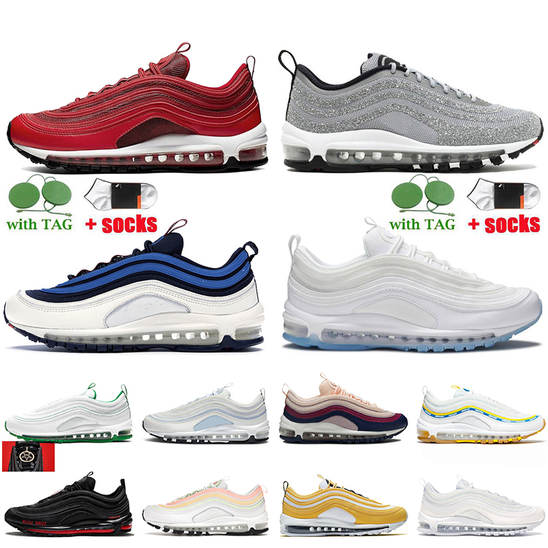 2021 Men Women 97s Running Shoes Air 97 MSCHF Lil Nas X Satan Ghost Melon Tint Barely Volt Atomic Pink Sneakers White Pine Green Pull Tab Obsidian Triple Black Trainers, A46 blue hero 40-45
2021 Men Women 97s Running Shoes Air 97 MSCHF Lil Nas X Satan Ghost Melon Tint Barely Volt Atomic Pink Sneakers White Pine Green Pull Tab Obsidian Triple Black Trainers, A46 blue hero 40-45