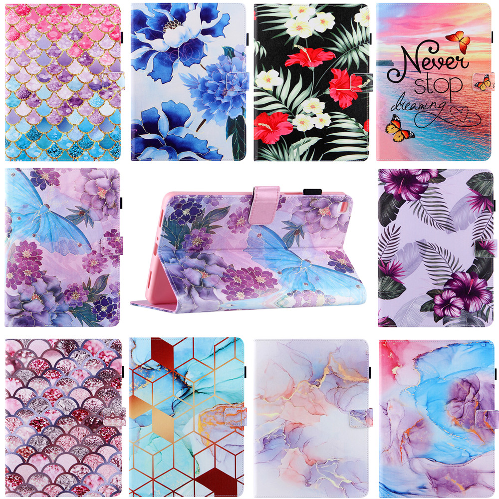 

PU Leather Tablet Cases for Samsung Galaxy Tab A 10.1 A7 10.4 SMT500 T505 S6 Lite P610 P615 A8 T290 T295 T200 T225 T220 S7 T870 T875 Painted Pattern shockproof cover