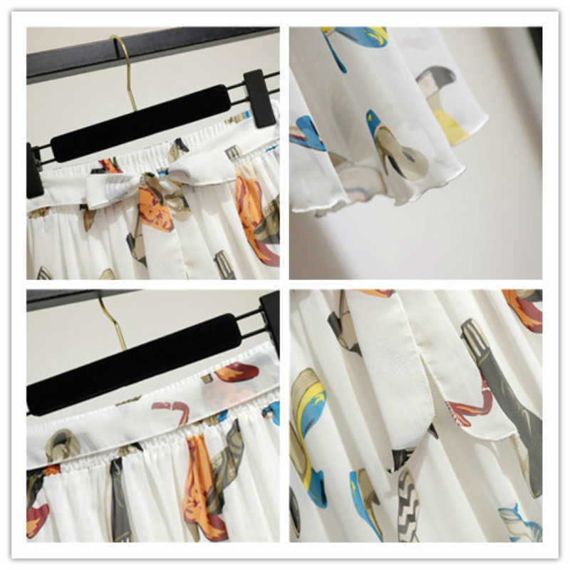 TFETTERS 22 Color Chiffon Floral Long Skirt Spring/summer Bohemian High Waist Beach Womens Clothing 210621