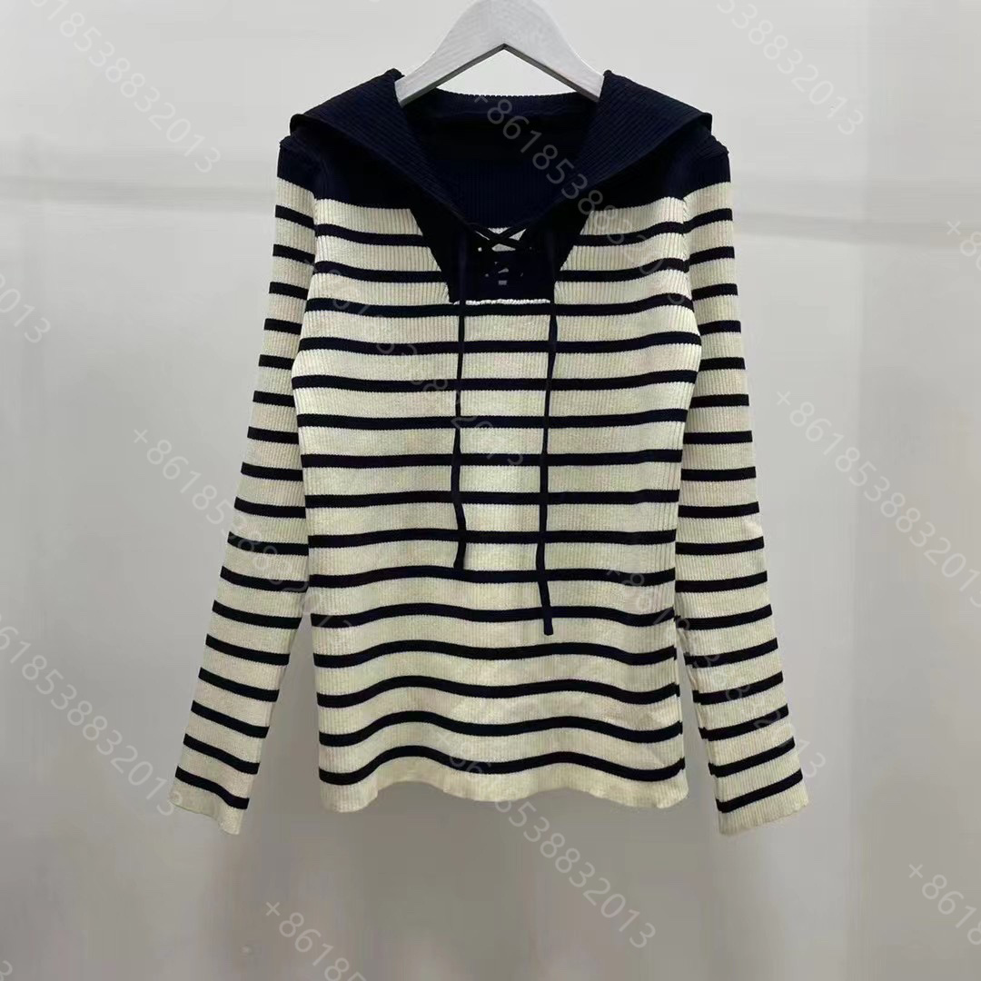 21ss designer clothes women wool knit sweater striped navy collar brand pullover letter logo crochet mujer coat jacket winter womens casual clothing
21ss designer clothes women wool knit sweater striped navy collar brand pullover letter logo crochet mujer coat jacket winter womens casual clothing