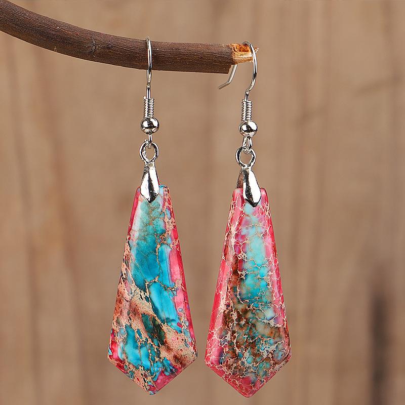 Dangle & Chandelier Long Tassel Stone Drop Earrings For Women Boho Jewelry Multicolor Empire Imperial Turquoises Jaspers Stones Earring
Dangle & Chandelier Long Tassel Stone Drop Earrings For Women Boho Jewelry Multicolor Empire Imperial Turquoises Jaspers Stones Earring