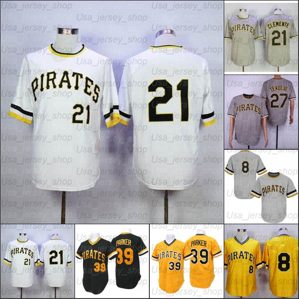 Retro Baseball the home jersey 39 parher 27 Tekulve 21 Clemente 00 your name jerseys, As photo
Retro Baseball the home jersey 39 parher 27 Tekulve 21 Clemente 00 your name jerseys, As photo