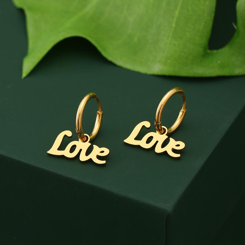 Dangle & Chandelier Stainless Steel Earrings Letter LOVE Plated Hoops 2021 Trend Charm For Women Jewelry Gifts, Silver
Dangle & Chandelier Stainless Steel Earrings Letter LOVE Plated Hoops 2021 Trend Charm For Women Jewelry Gifts, Silver