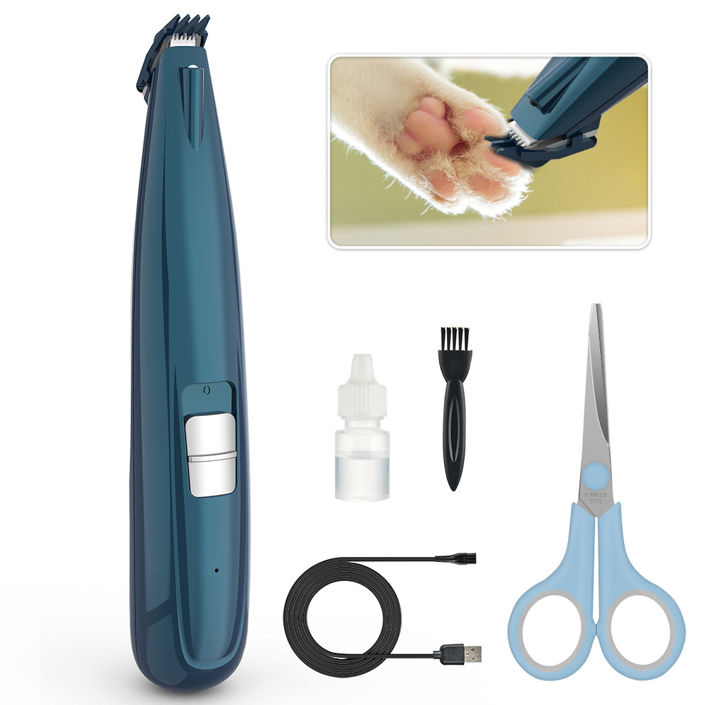 Dog Clippers Professional Pet Foot Hair Trimmer Dog Growing Clipper USB Rechargeable Butt Ear Eyes Hair Cutter Remover Low-noise